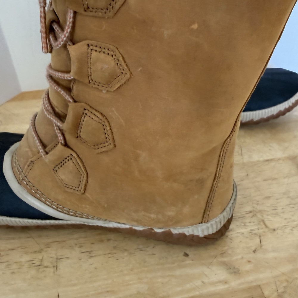 SOREL Out N About Plus Tall Waterproof Boot Elk Brown Size 8.5 Retail $180 - Picture 11 of 16